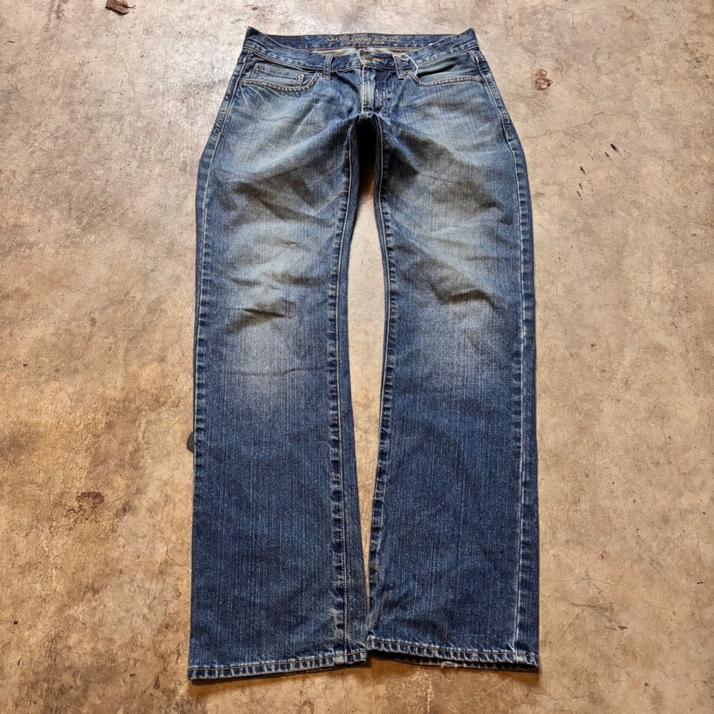 American Eagle Original Straight Jeans 29x32 Medium Wash 100% Cotton